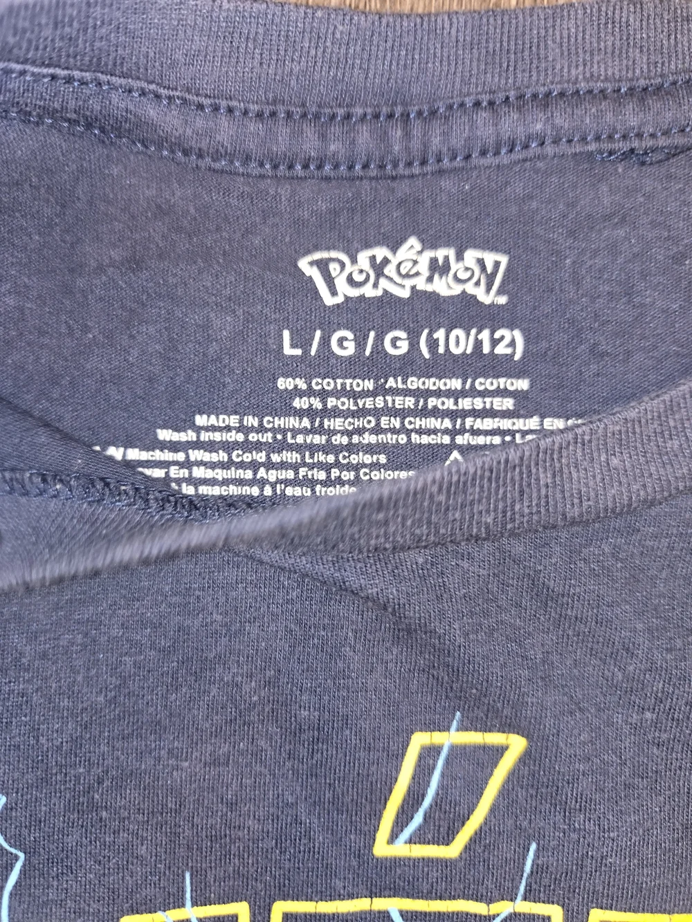 Pikachu Kids Short Sleeve Tee - Navy